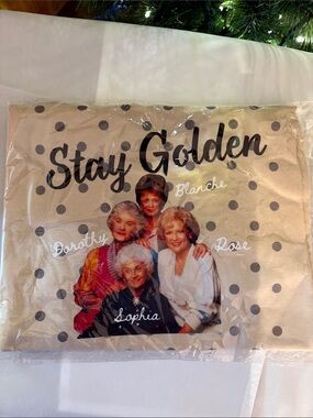 Stay Golden Polka Dot Short Sleeve Tee - Beige